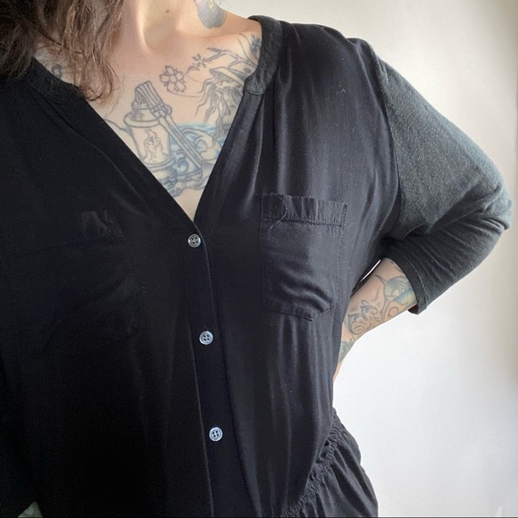 SOFT JOIE Dayle Linen Button Dress in Black XS - Picture 6 of 10